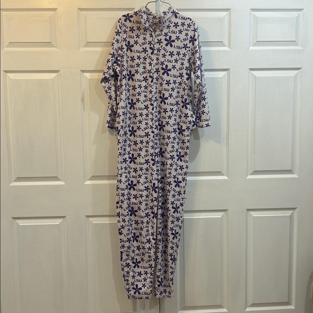 LSU Purple and White Pattern pjs
